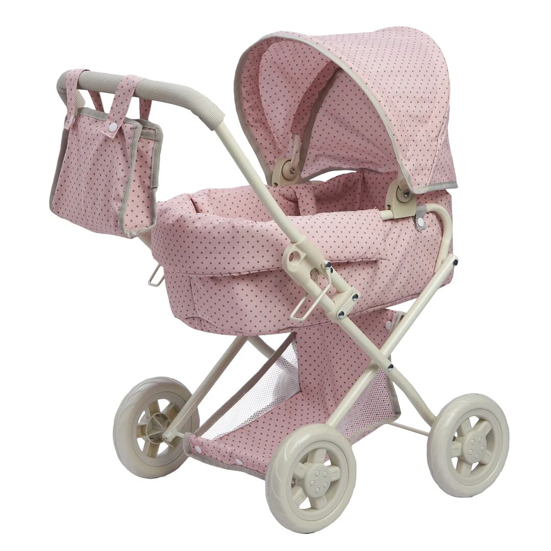 Teamson Kids Olivia Polka Dots Princess Baby Doll Deluxe Stroller brown 64.0 H x 36.5 W x 55.9 D cm