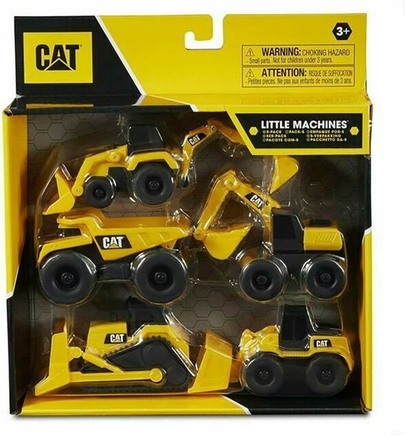 Cat Constuction Little Machine Vehicles 5 Pack Toys