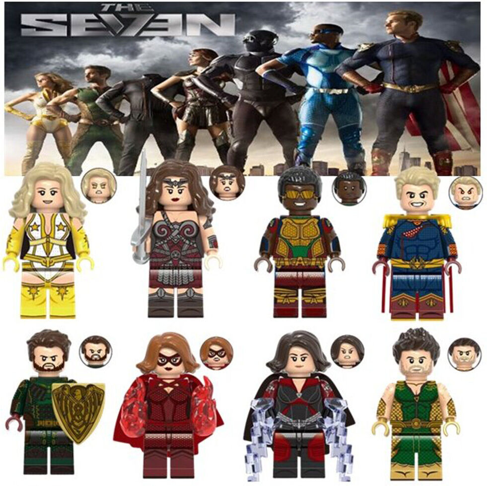 Bonxaif 8PCS The Boys Super Heroes Mini Toy Action Figures Fit Lego Soldier boy Homeland