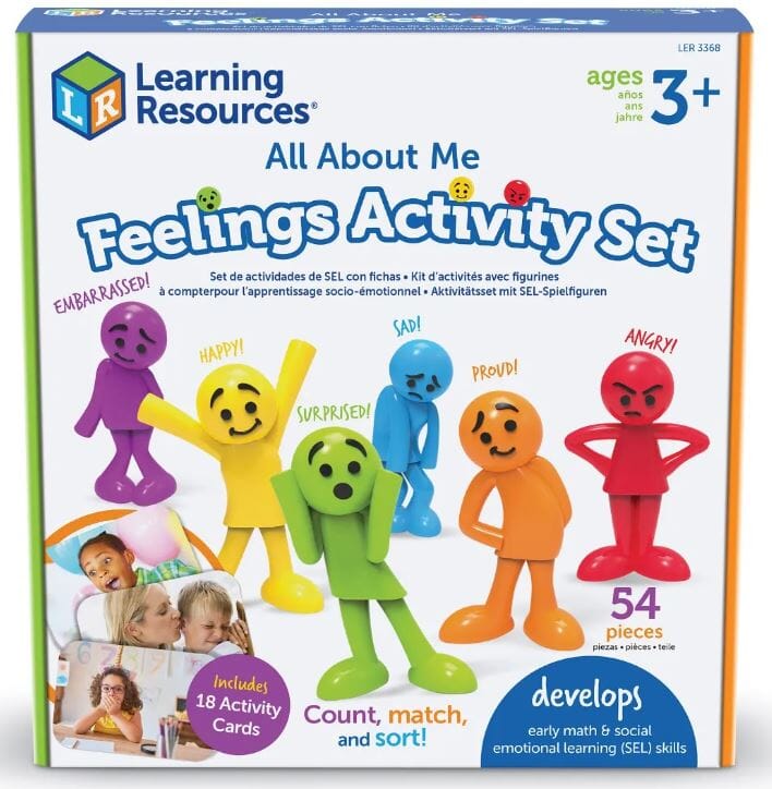 All About Me Feelings Activity Set: Count, Match and Sort (Includes 18 Activity Cards & 54 Pieces) - Ages 3+ - Educational Toys Learning Resources
