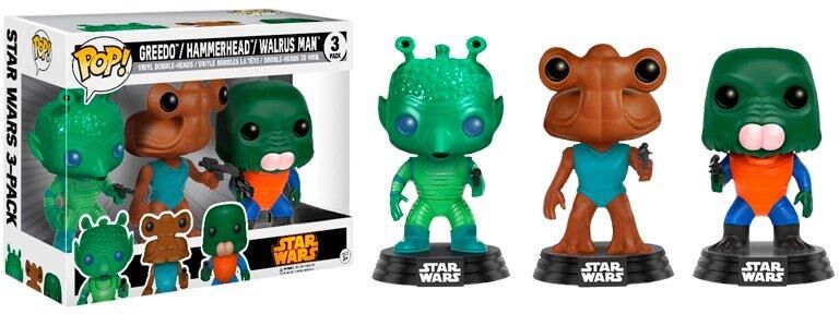 Funko POP! Star Wars - Greedo, Hammerhead, Walrus Man Vinyl Figures 3-pack NYCC-2017 Convent