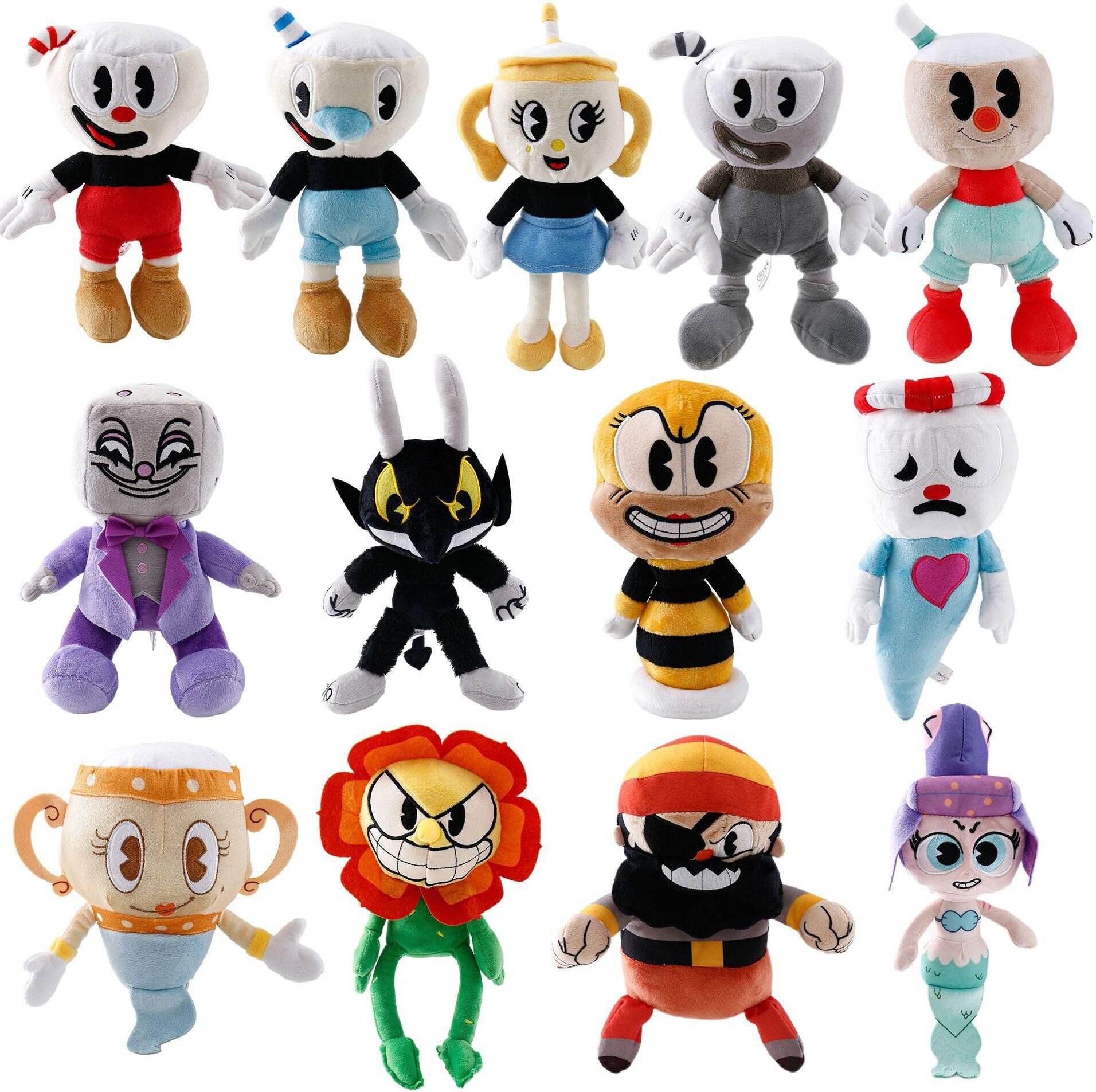 TOY LION 13 Style Teacup Head Adventure Game Cuphead Chalice Mugman Doll Plush Toy Doll Children Gift