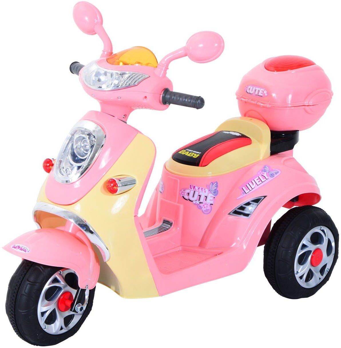 HOMCOM Electric Ride on Toy Motorbike Children Motorcycle Tricycle Safe 6V