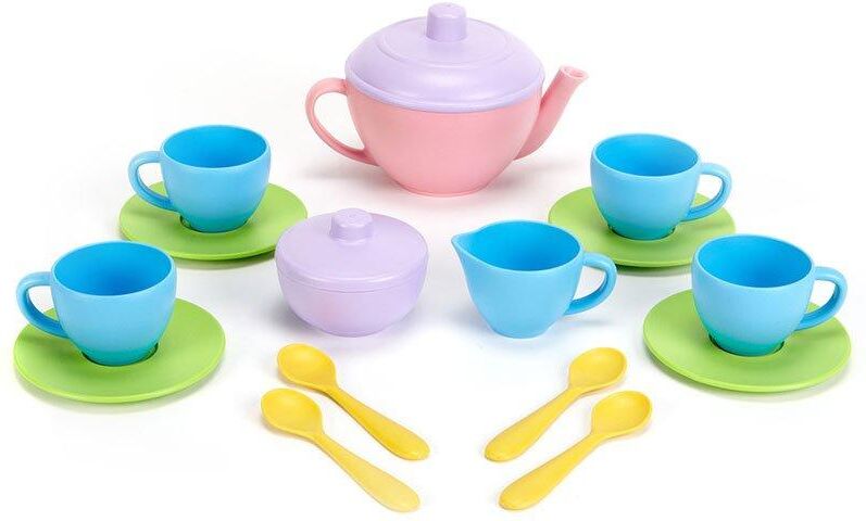 Green Toys Tea Set with Pink Teapot