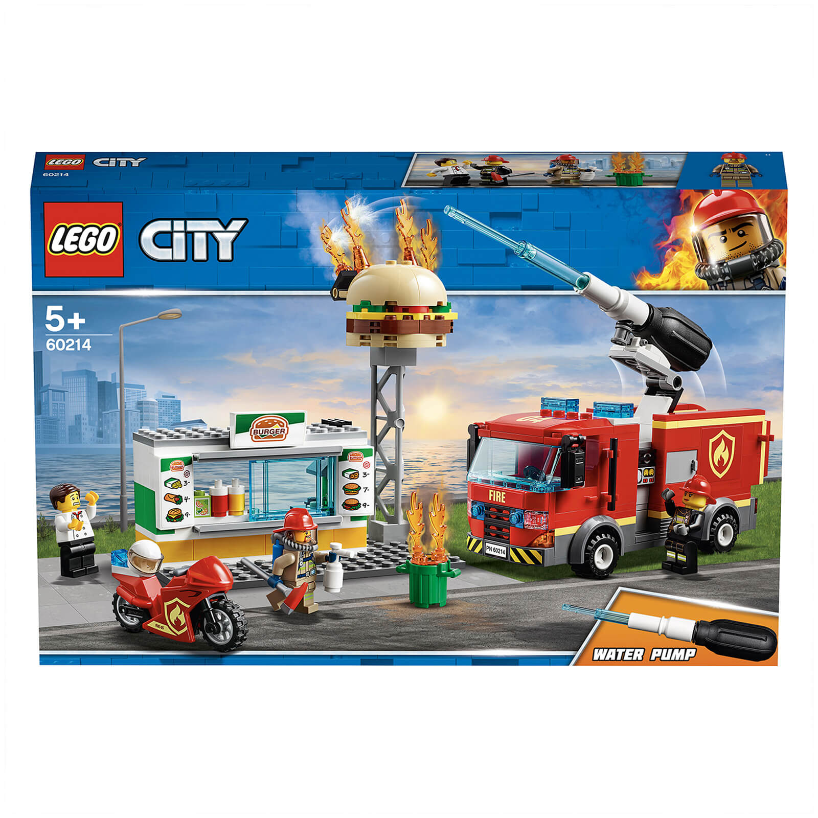 Lego City: Burger Bar Fire Rescue Engine Toy (60214)