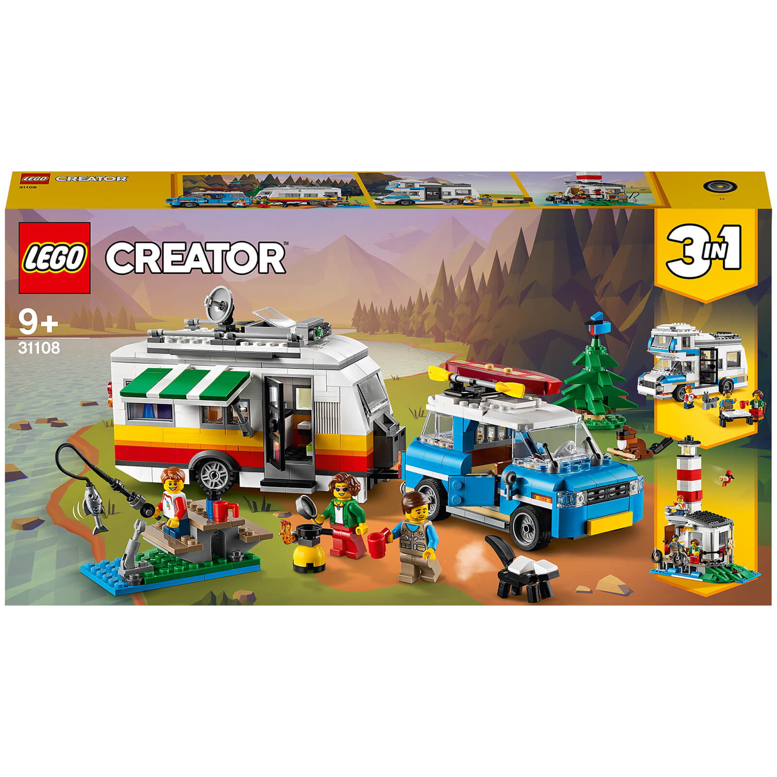 Lego Creator: 3in1 Caravan Family Holiday Car Toy (31108)