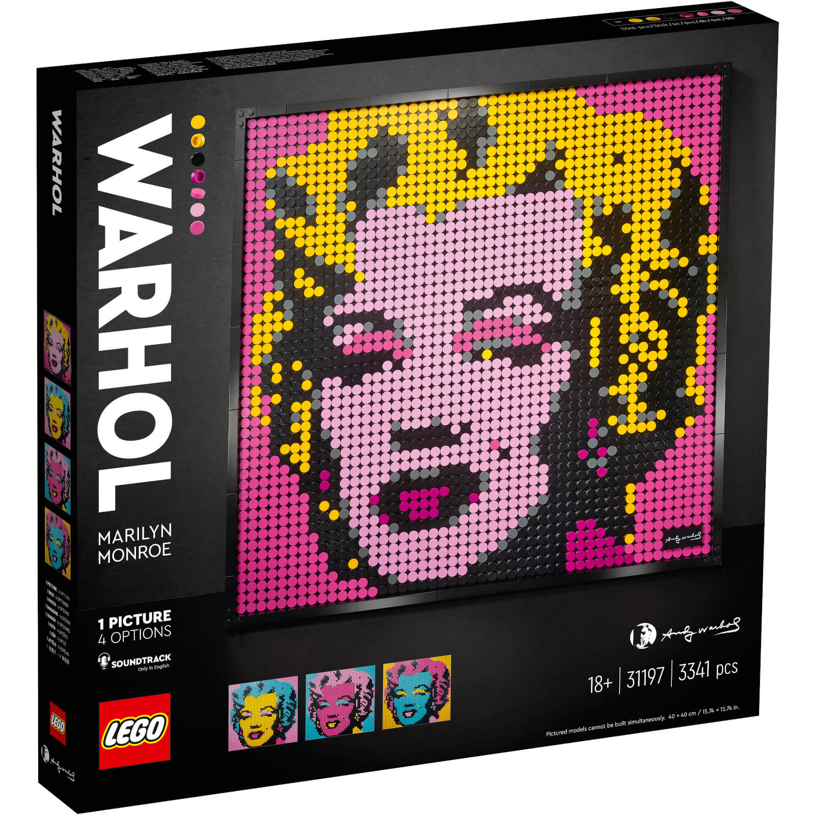 Lego Art Andy Warhol’s Marilyn Monroe Set for Adults (31197)-unisex