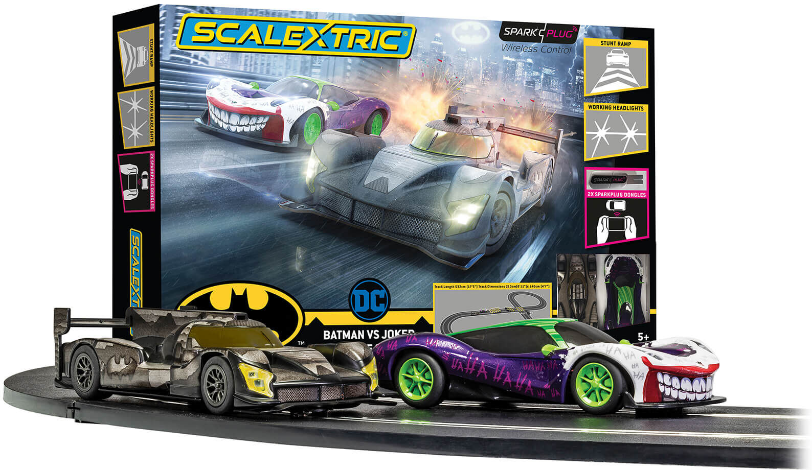 Scalextric Spark Plug Batman vs Joker Race Set-unisex