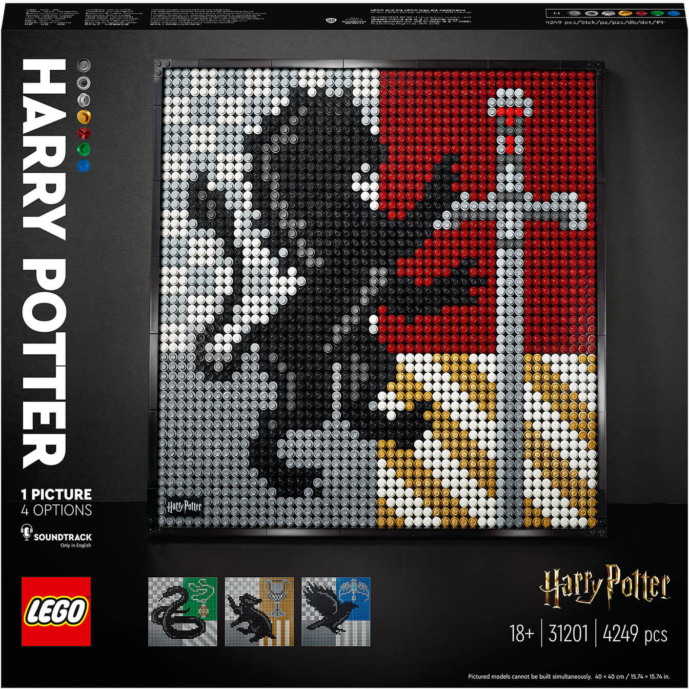 Lego Art Harry Potter: Hogwarts Crests Poster Canvas Set (31201)