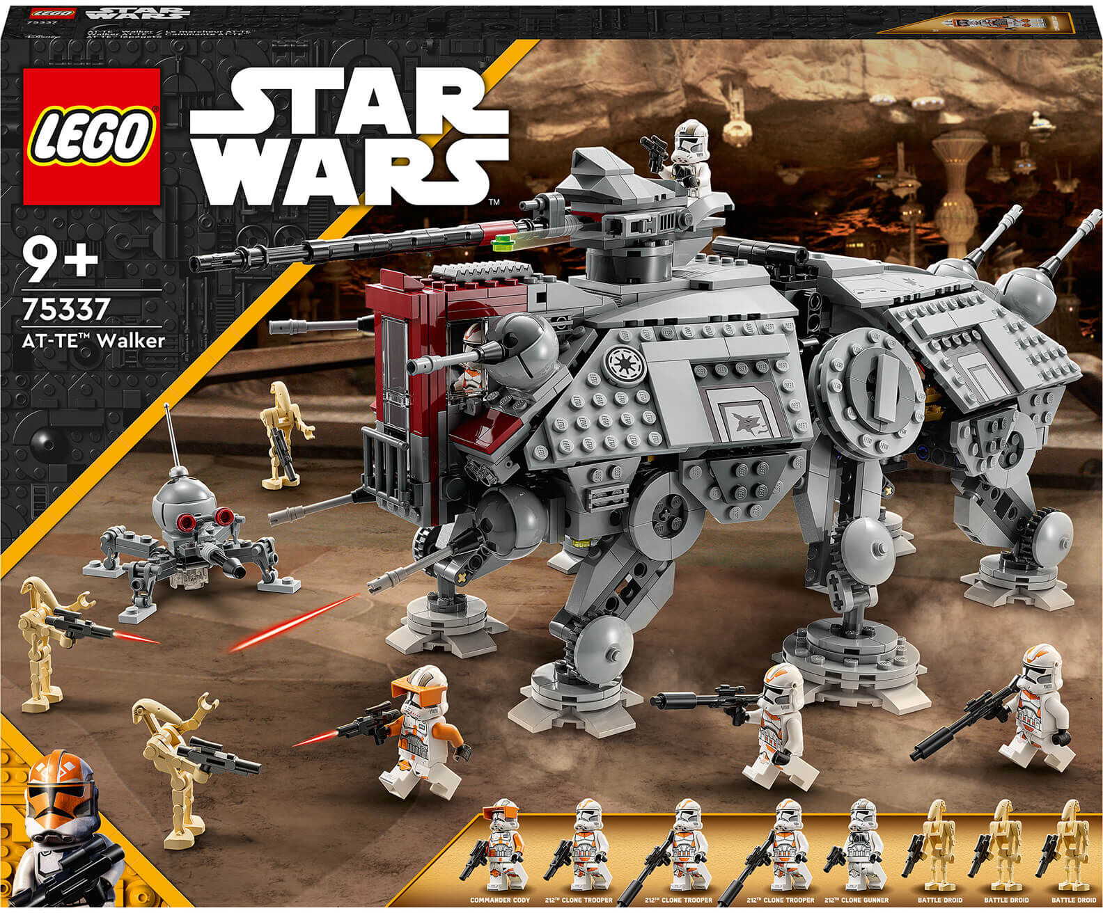 LEGO Star Wars: AT-TE Walker Set with Droid Figures (75337)