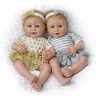 The Ashton-Drake Galleries Linda Murray Silver And Gold Twins Baby Doll Set