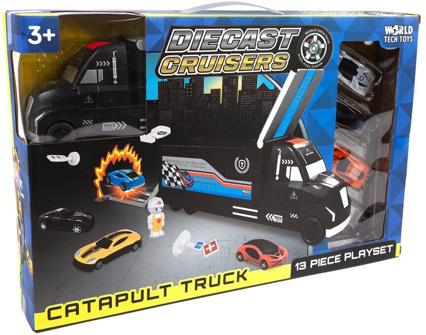 World Tech Toys Diecast Cruisers Catapult Truck 13pc Playset NoColor NoSize