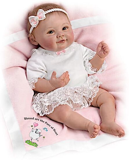 The Ashton-Drake Galleries Ping Lau Blessed Are The Pure Of Heart Realistic Baby Doll