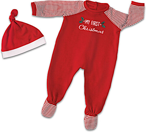 The Ashton-Drake Galleries Christmas PJs Accessory Set For Baby Dolls 16 - 19 Long