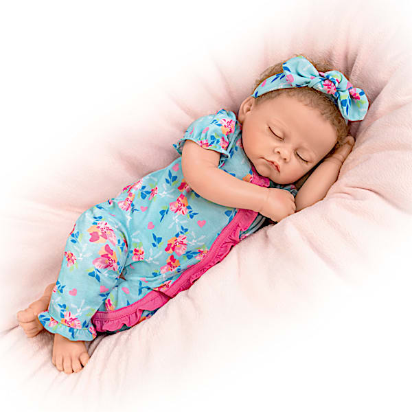 The Ashton-Drake Galleries Bella Authentic Silicone Baby Doll Breathes And Coos