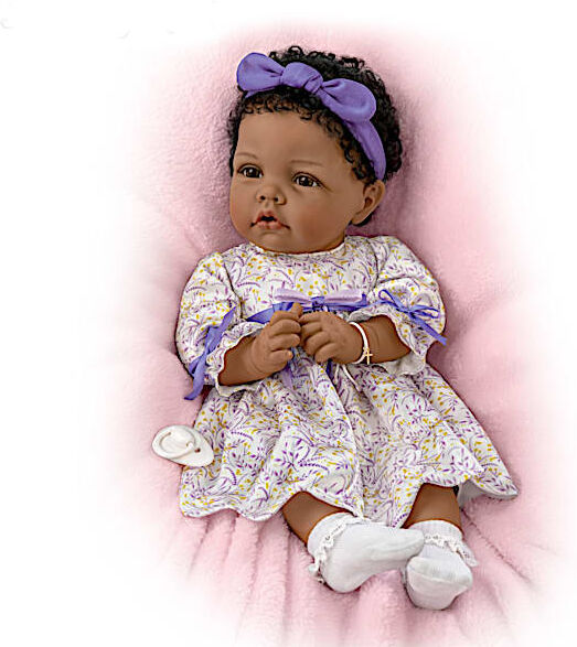 The Ashton-Drake Galleries Inspirational Baby Doll And Custom Outfit With Golden Cross