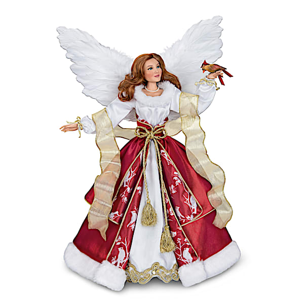 The Ashton-Drake Galleries Cardinal-Themed Poseable Musical Angel Doll
