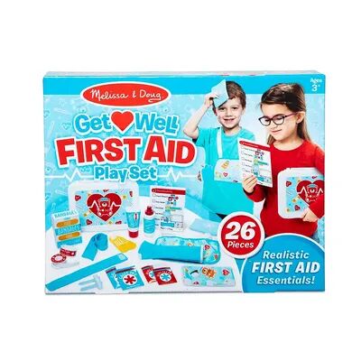 Melissa & Doug Get Well First Aid Kit Play Set with 25 Toy Pieces, Multicolor