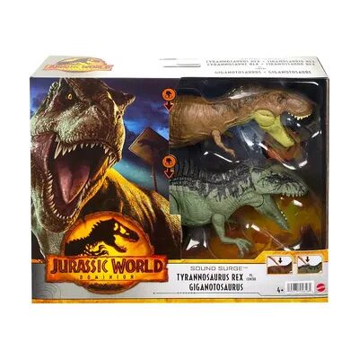 Mattel Jurassic World Sound Surge Tyrannosaurus Rex Vs. Giant Dino, Multicolor