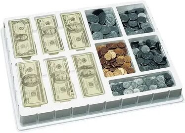 Educational Insights Play Money Coins & Bills Deluxe Set, Multicolor