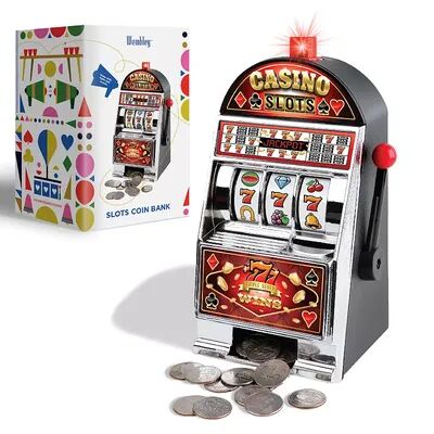 Wembley Electronic Casino Slot Machine Coin Bank, Black