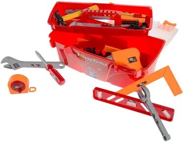 Hey! Play! 40-Piece Toy Tool Box Set, Multicolor