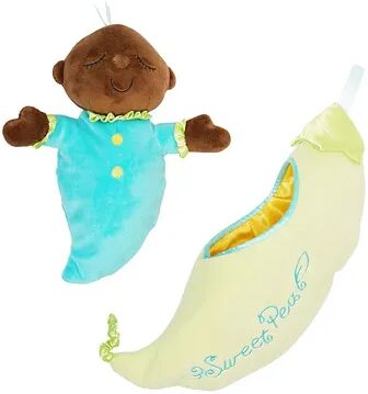 Manhattan Toy Snuggle Pod Sweet Pea Brown First Baby Doll with Cozy Sleep Sack, Multicolor