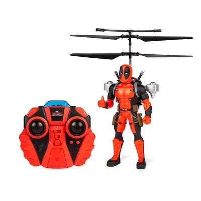 World Tech Toys Deadpool Jetpack Flying Figure Helicopter, Red