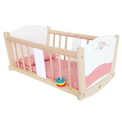 Hape Kids Wooden Rock-A-Bye Pretend Play Sturdy Baby Doll Cradle Toy Furniture, Not Applic