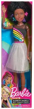 Barbie 28-Inch Rainbow Sparkle Best Fashion Friend Doll, Multicolor