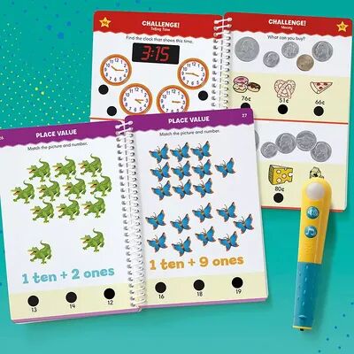 Educational Insights Hot Dots Let's Master Grade 1 Math Book Set, Multicolor