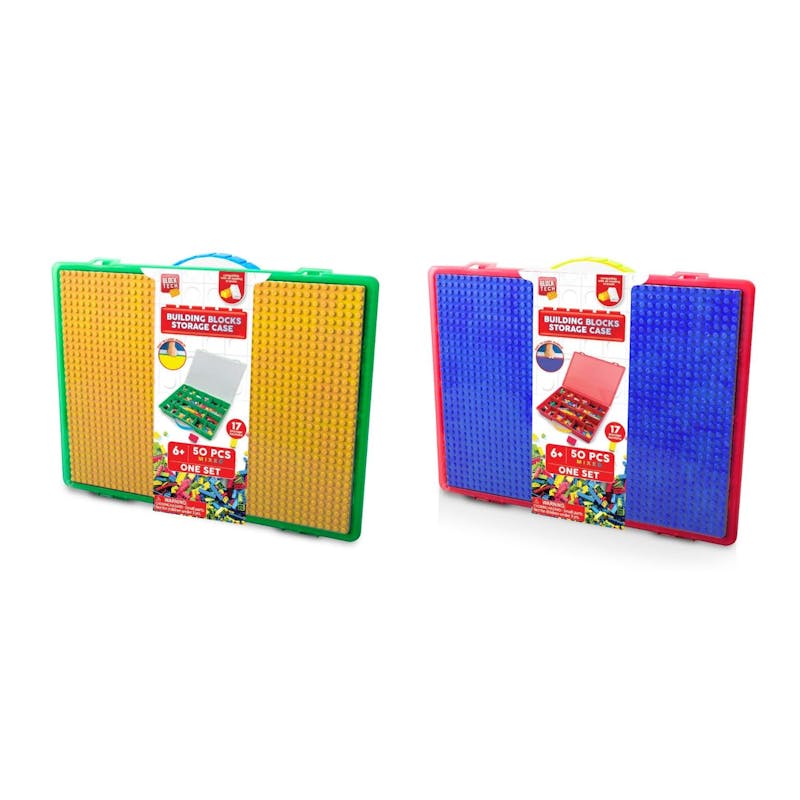 Building Blocks Storage Case - Assorted Colors  50 Piece
