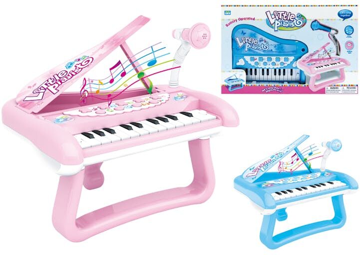 Musical Little Piano - Light & Microphone  Pink  Blue