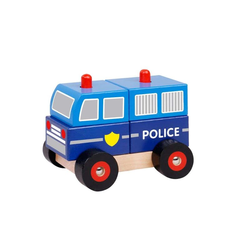 Police Car Building Blocks - Wooden Puzzle
