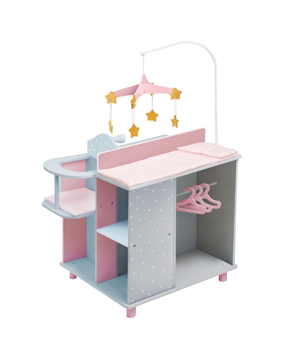 Redbox Olivia's Little World Polka Dots Princess Baby Doll Changing Station - Grey