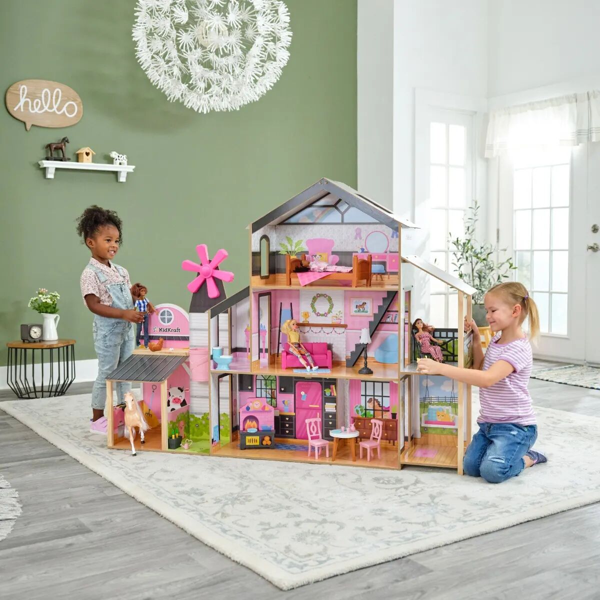 Kids Kidkraft Windmill Elevator 2-in-1 Barn & Dollhouse