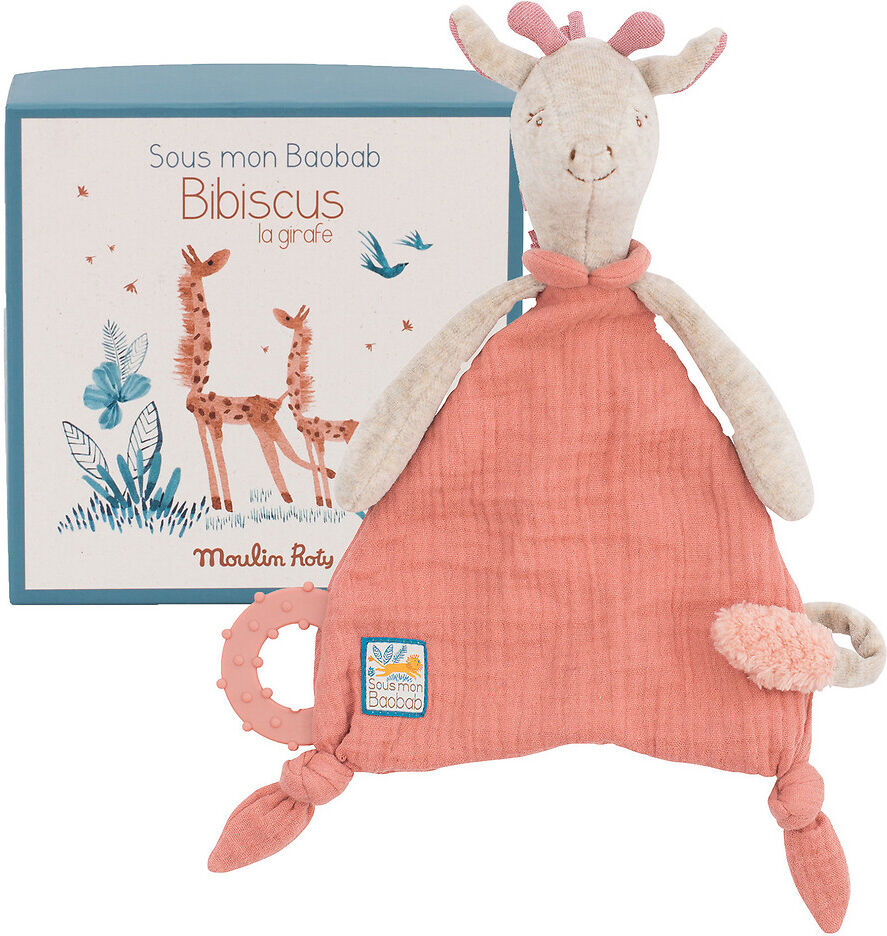 MOULIN ROTY Doudou attache tétine girafe Sous mon baobab