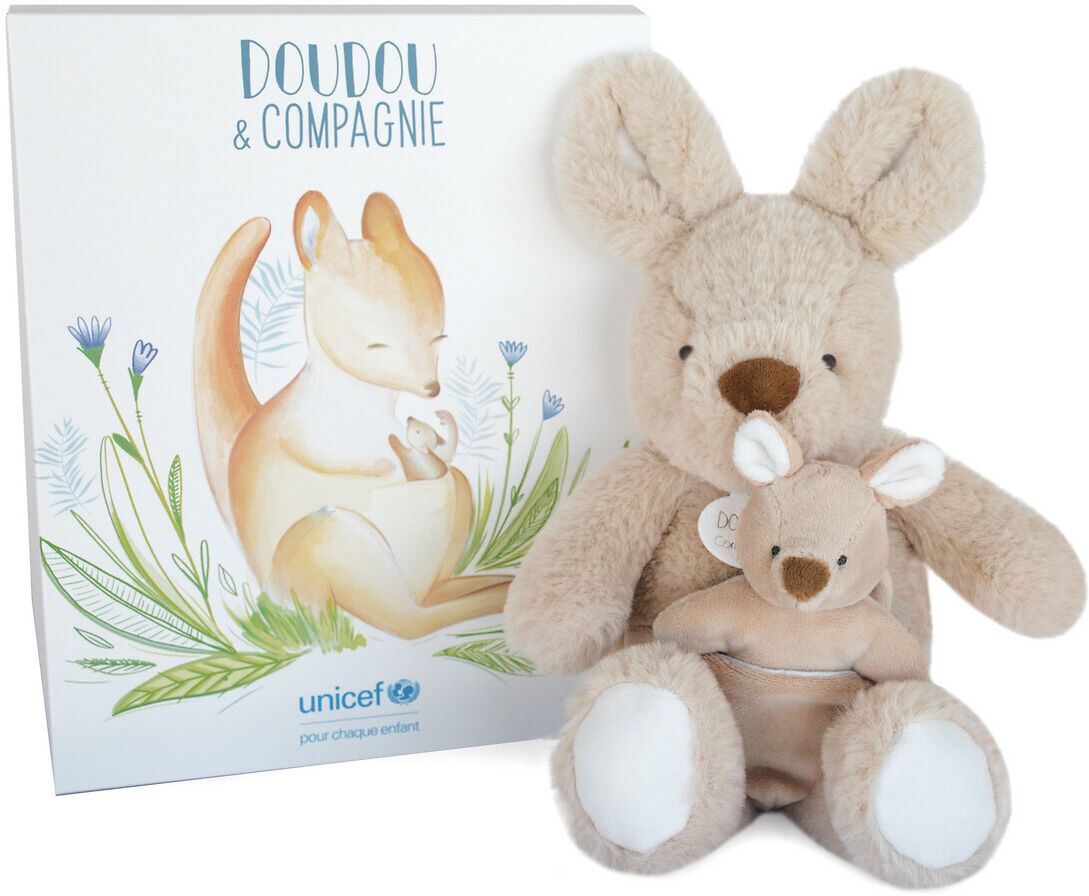 DOUDOU ET COMPAGNIE Peluche pantin bébé et moi unicef kangourou