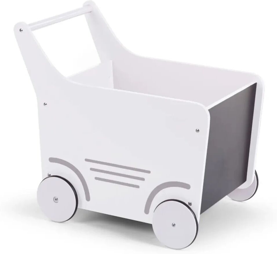 CHILDHOME Poussette jouet en bois Blanc WODSTRW