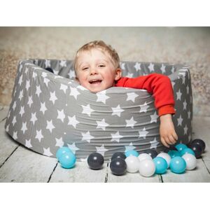 Knorrtoys Bällebad soft - Grey white stars mit 300 Bällen grau unisex