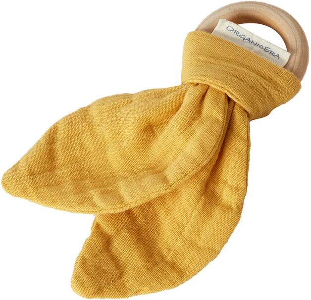 OrganicEra Greifling/Beißring MUSLIN TEETHER in mustard