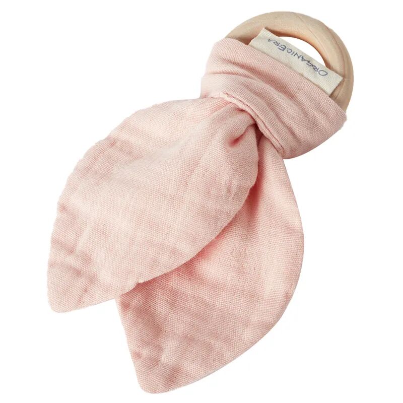 OrganicEra Greifling/Beißring MUSLIN TEETHER in powder rose