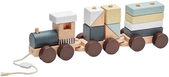 Kids Concept Holz-Zug NEO 17-teilig in blau