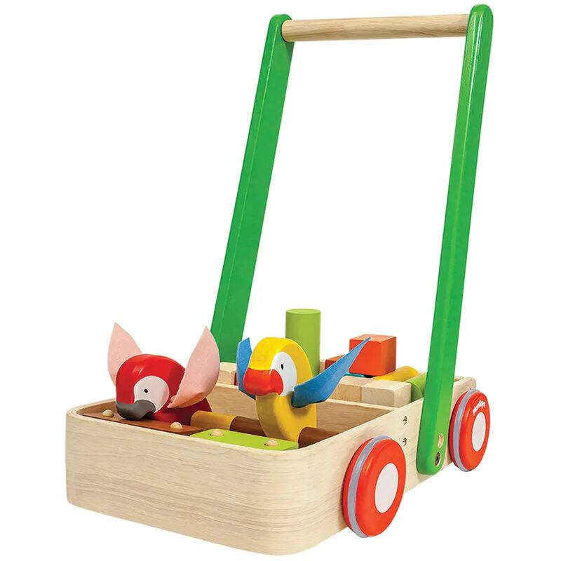 Plan Toys Lauflernwagen VOGEL 17-teilig in bunt