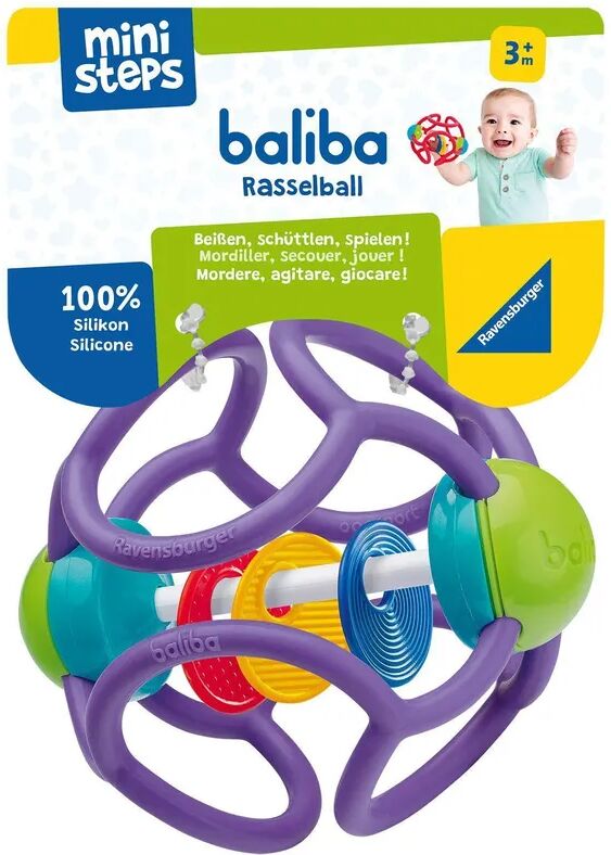 Ravensburger Verlag Ravensburger ministeps 4153 baliba Rasselball - Flexibler Greifling, Beißring un