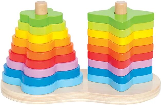 Hape Regenbogen Steckspiel aus Holz in bunt