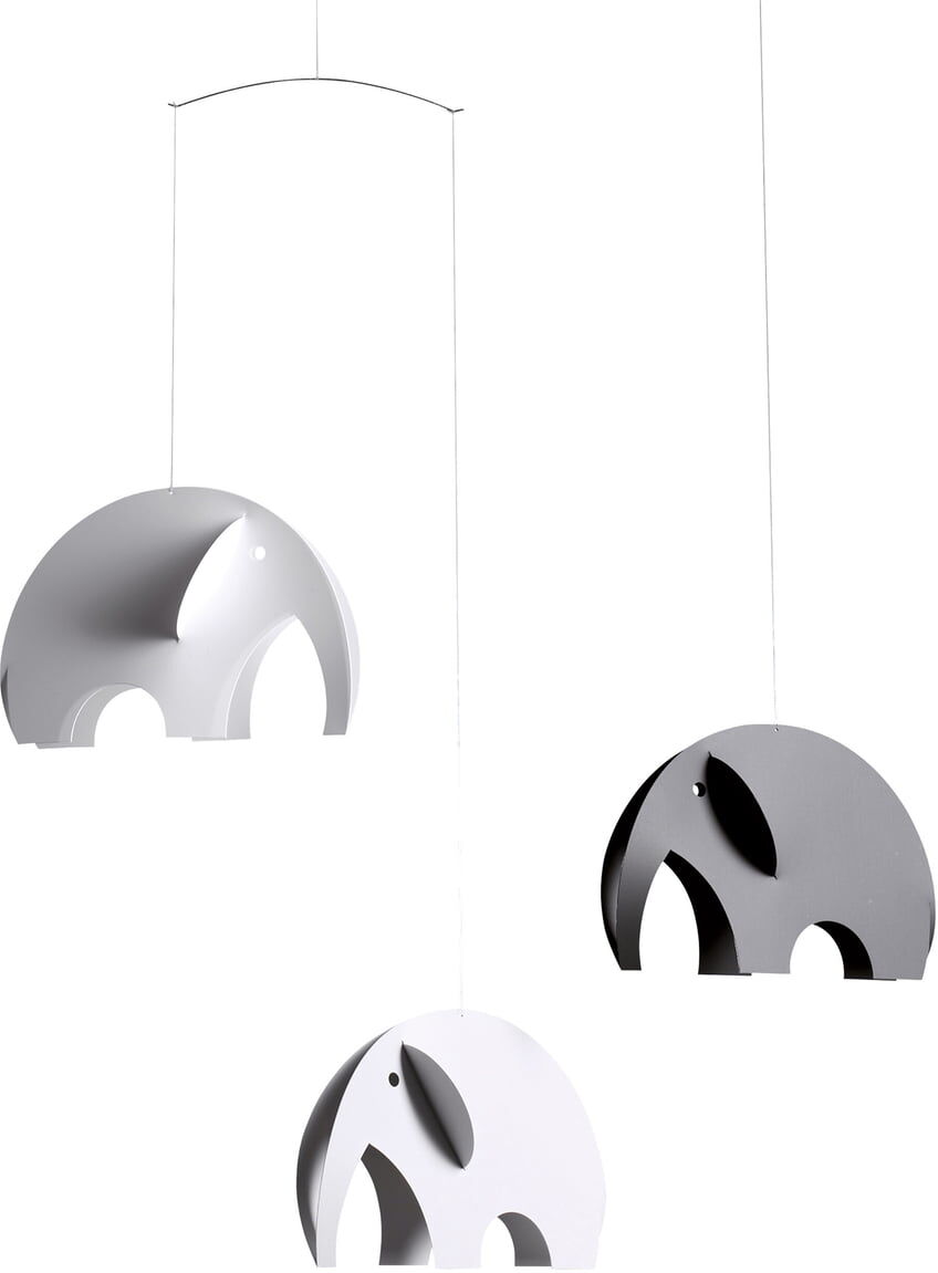 Flensted Mobiles - Olephants Mobile, grau