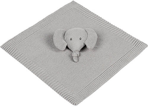 Nattou Strick-Schnuffeltuch Elefant, grau