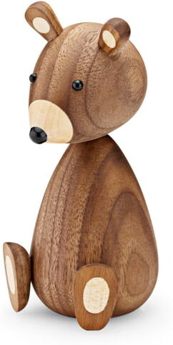 Lucie Kaas - Baby Bär Holzfigur, H 11 cm / Walnuss