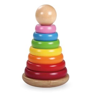 Rainbow Stacker Ringe Træring Baby pædagogisk legetøj